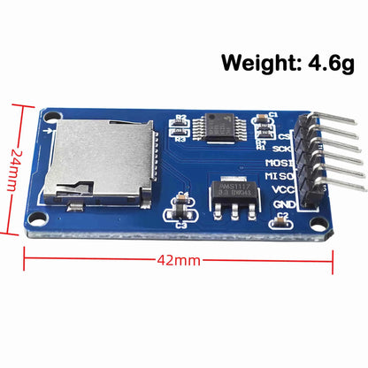 Micro SD/TF Card Storage Module with SPI Interface and Level Conversion Chip for Arduino