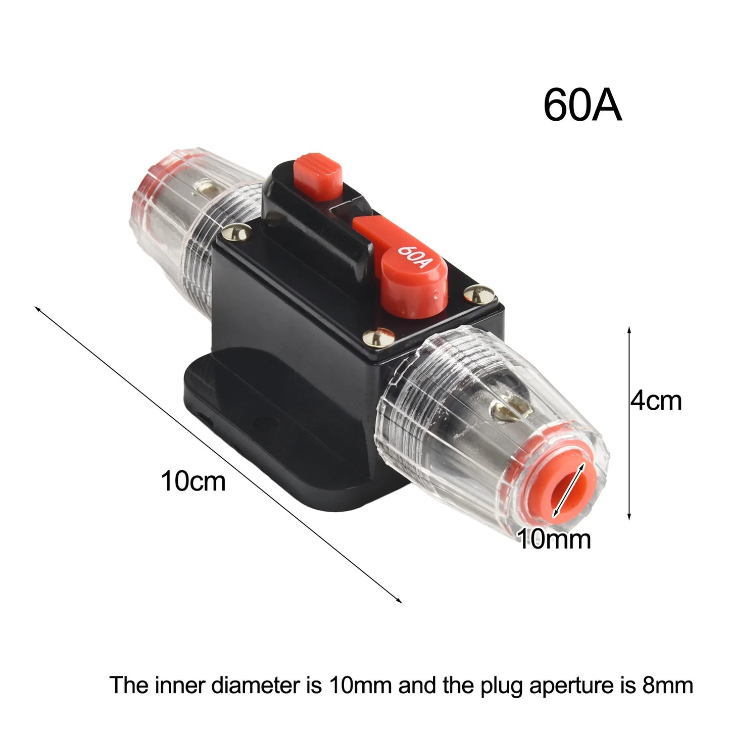 12V-24V DC Auto Inline Fuse Breaker Battery Safety Audio System Protection Overload Protection Device Temperature Resistance