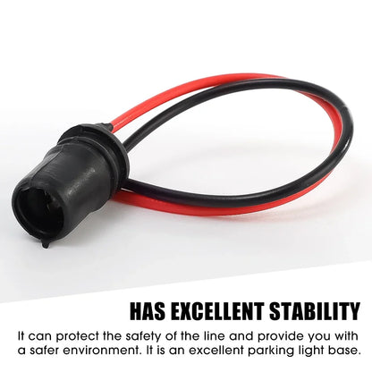 DC12V T10 W5W 147 Bulb Socket Connector Wire Harness Holder 14cm