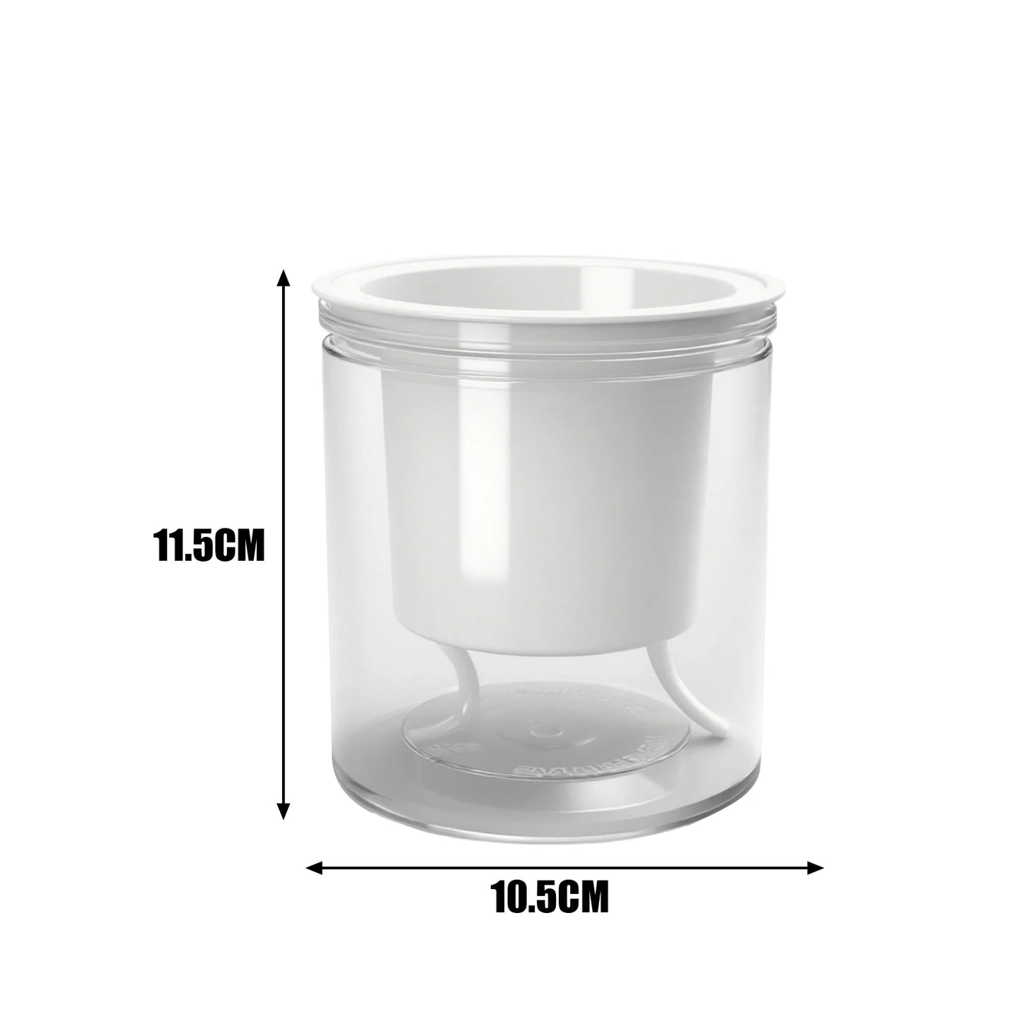 Self Watering Flower Pot Lightweight Transparent Round Resin Planter for Household Bedroom Plants Water Saving Lazy Garden Decor