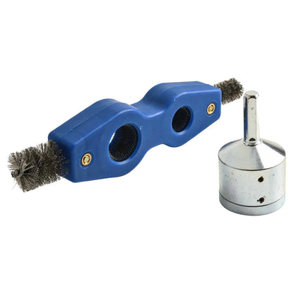 4-in-1 Battery Brush Copper Pipe Cleaner Welding Preparation High Torque Resistance Interchangeable Brush Heads For Copper Pipes