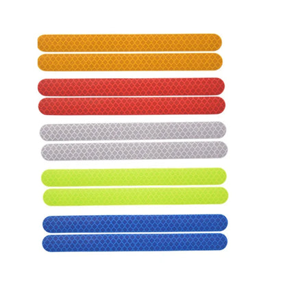 Car Reflective Safety Strip Stickers Rearview Mirror Warning Tape 6/2PCS