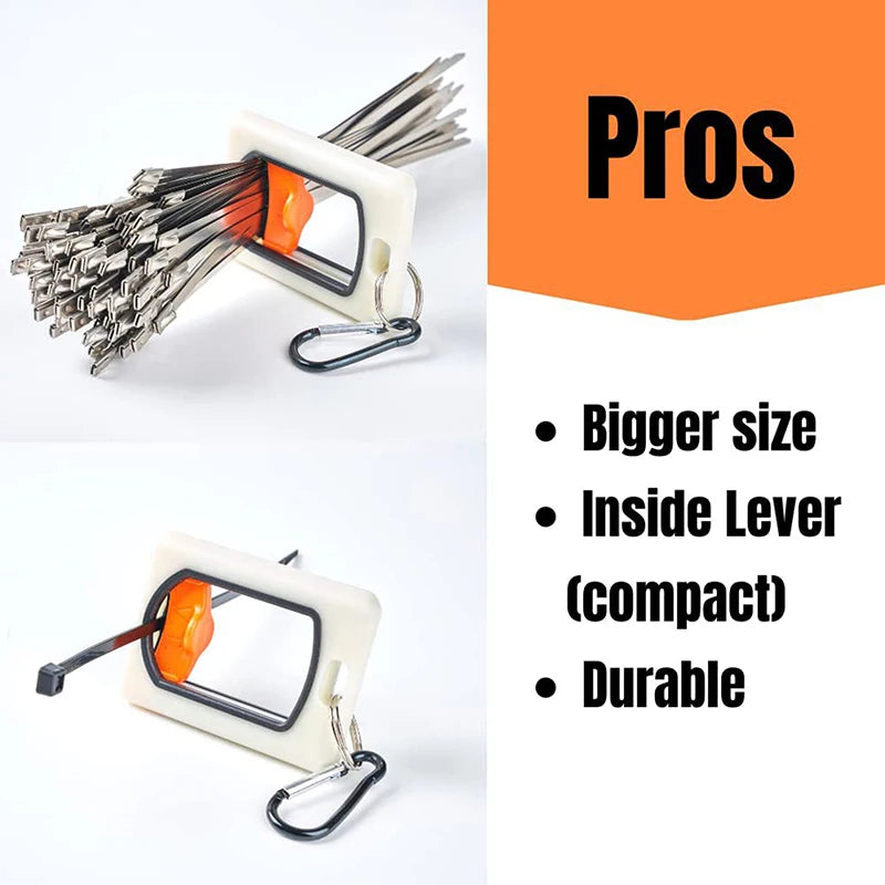 Portable Cable Tie Organizer – 1pc Square Fluorescent Cable Management Holder for Home & Office Storage