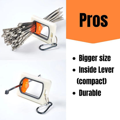 Portable Cable Tie Organizer – 1pc Square Fluorescent Cable Management Holder for Home & Office Storage