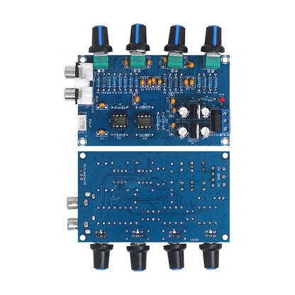 XH-M164 NE5532 4-Channel Stereo Preamp Tone Board – Adjustable High, Mid, Low Frequencies