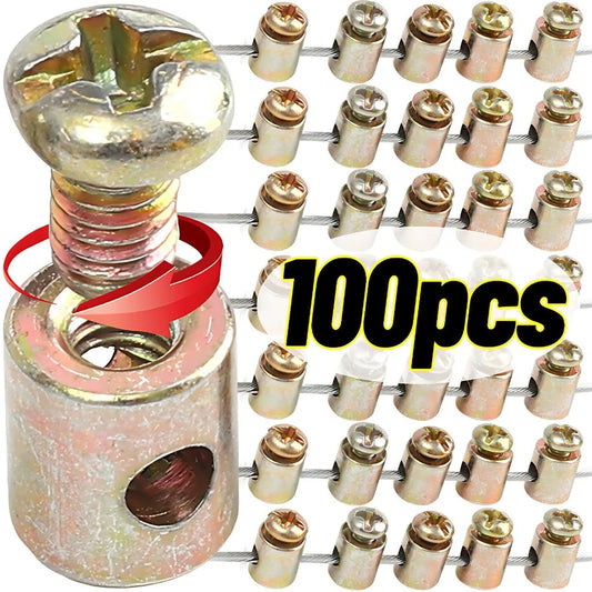 Metal Throttle Cable Clamp Solderless Nipple Motorcycle Gas Line Brake Clutch Wire Fixing Buckle Screw for Accelerator Repair