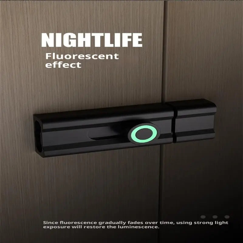 No Punching Door Lock Buckle Anti-Theft Latch Adhesive Hardware