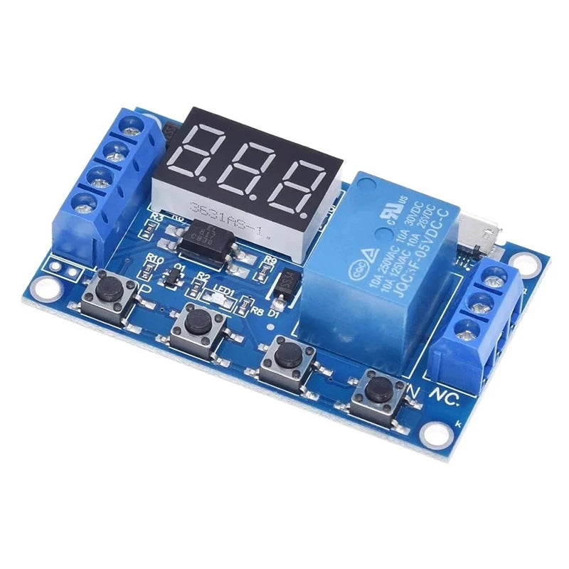 XY-J02 1-Channel 5V Relay Module with Adjustable Time Delay 6-30V