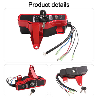 Engines Generator Pump Ignition Switch 168F/170F 188F/190F 20.5 X 7 Cm/8.07 \\\\\\\"x 2.76\\\\\\\" Iron Red+black Brand New