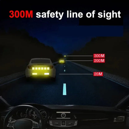 Car Bumper Reflective Safety Strip Stickers – Warning Reflector Tape for Auto Exterior & Interior (10pcs)