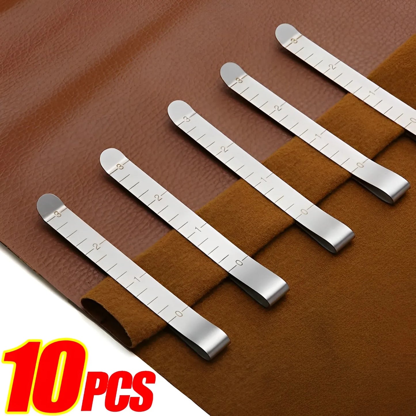 10/1PCS Hemming Clips Stainless Steel Sewing Clip Stainless Steel Ruler for DIY Sewing&Stitching Pinning Marking Quilting Ruler