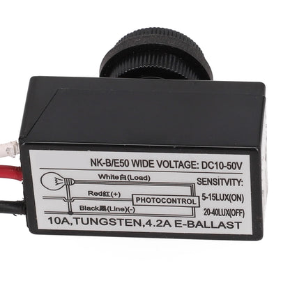 Control Switch Button Sensor 12V-48VDC Energy Saving Photocell Sensor Automatic Light Sensing Button Style Wide Voltage Range