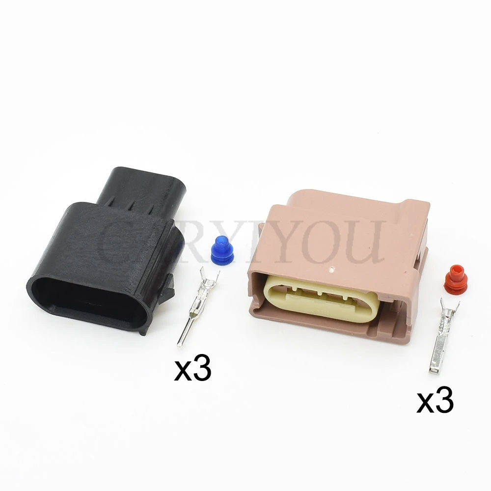 3-Pin Headlight & Turn Signal Connector Pigtail Harness Plug for Ford F-150 Mustang Focus