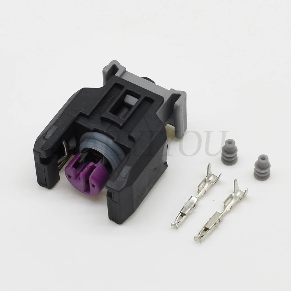 2 Pin Automotive Diesel Common Rail Injector Nozzle Plug Connector with Terminals Compatible with 13816706
