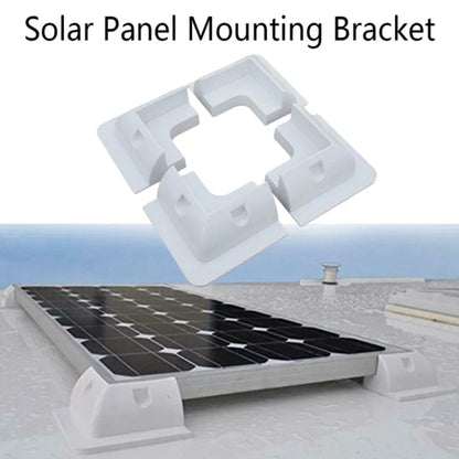Solar Panel Base Mounting Bracket Black & White Plastic Frame Fixing for Solar Battery, EV, RV, Yacht