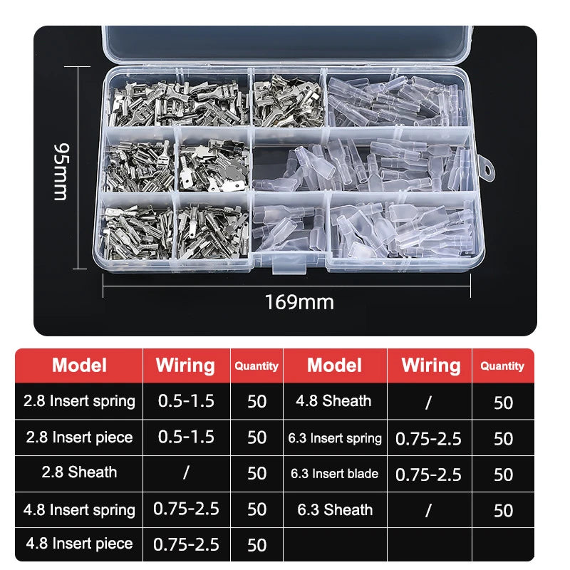 Gold Silver Docking Terminal Cable Bare Terminal with Spring Insert Sheath, Male and Female Pair Terminal Box