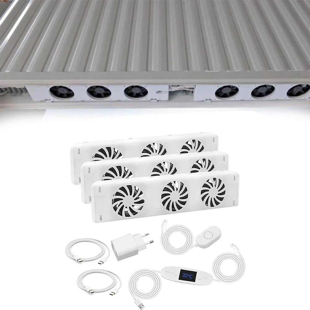 Upgrade 5.0 Duo-Set Radiator Fan Smart Radiator Booster Extension Set Ventilator Fan European Standard 5V Household Radiator