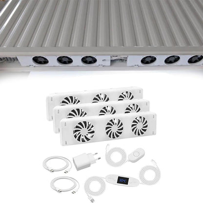 Upgrade 5.0 Duo-Set Radiator Fan Smart Radiator Booster Extension Set Ventilator Fan European Standard 5V Household Radiator