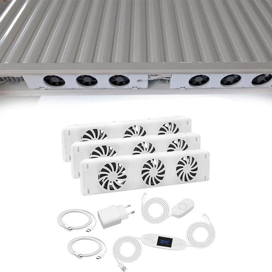 Upgrade 5.0 Duo-Set Radiator Fan Smart Radiator Booster Extension Set Ventilator Fan European Standard 5V Household Radiator