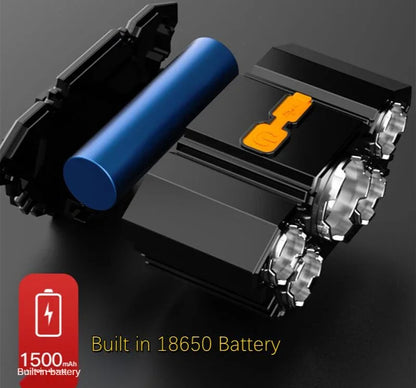 5/11 LED Headlamp Strong Light Head Torch USB Rechargeable Headlight Built-in 18650 Battery Outdoor Fishing Camping Lantern