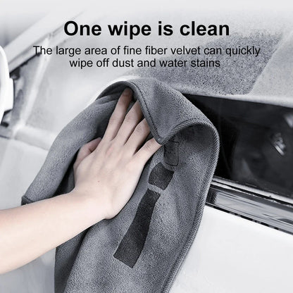 1/2PCS High-end Microfiber Car Wash Towel Soft Drying Cloth Car Body Towels Double Layer Plush Thicken Water Absorption Car Rag