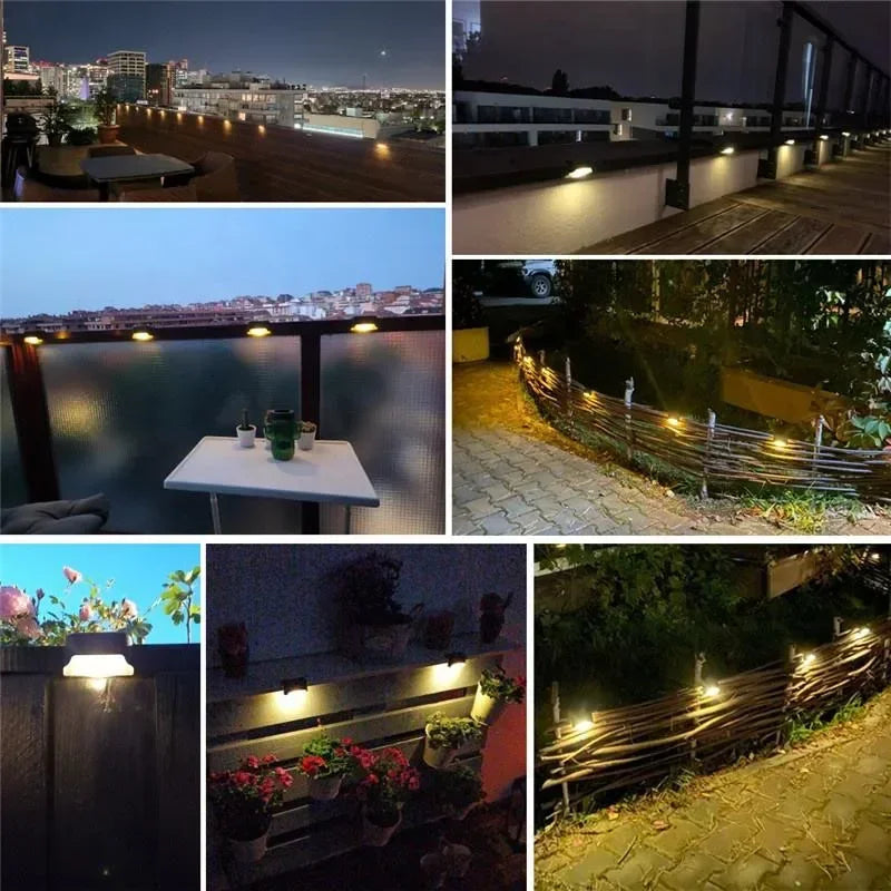 Christmas Outdoor Solar Decorative Light Deck Lights Garden Step Lamp Outdoor Balcony Fence Stairs Decoration Small Night Light