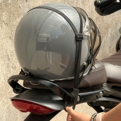 Motorcycle Back Seat Helmet Strips Elastic Rope Motorcycle Helmet Fixed Strap Adjustment Fix Rope Goods Strap Luggage Net 90cm