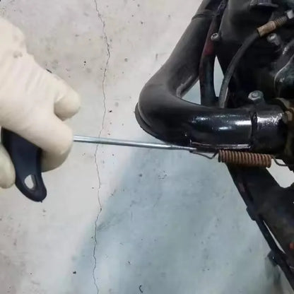 Motorcycle Exhaust Pipe Spring Hook Puller Tool T Handle Stainless Steel for Motocross Dirt Bike ATV Scooter Muffler Repair Kit