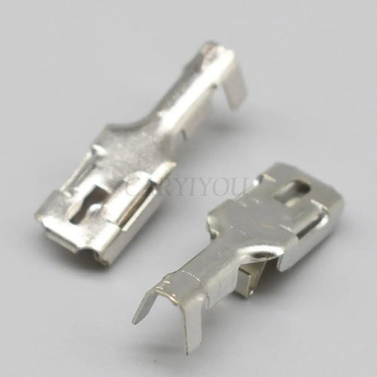 DJ624-D6.3B Automotive 6.3mm Female Crimp Terminal — Tin-Plated Brass | 50PCS