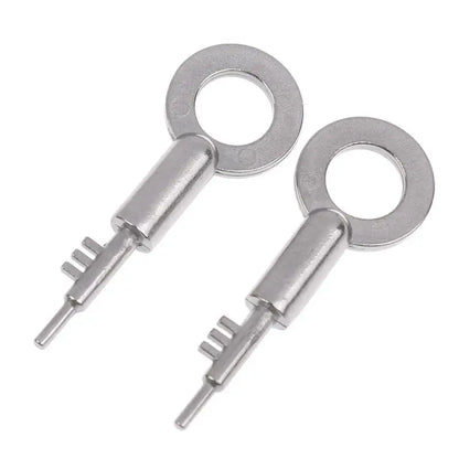 New Stainless Steel 3-Tooth Lock Key Blank Universal - Bathroom Door Keys Home Security Replacement Keys