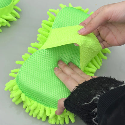 Car Wash Microfiber Chenille Car Wash Sponge Care Washing Brush Pad Washing Towel Auto Gloves Styling Accessories Gadget