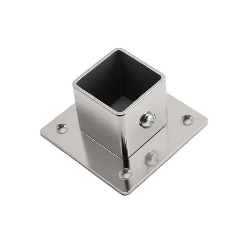 Flange Base Stainless Steel Square Tube Connector 25/30/35mm Corner Joint