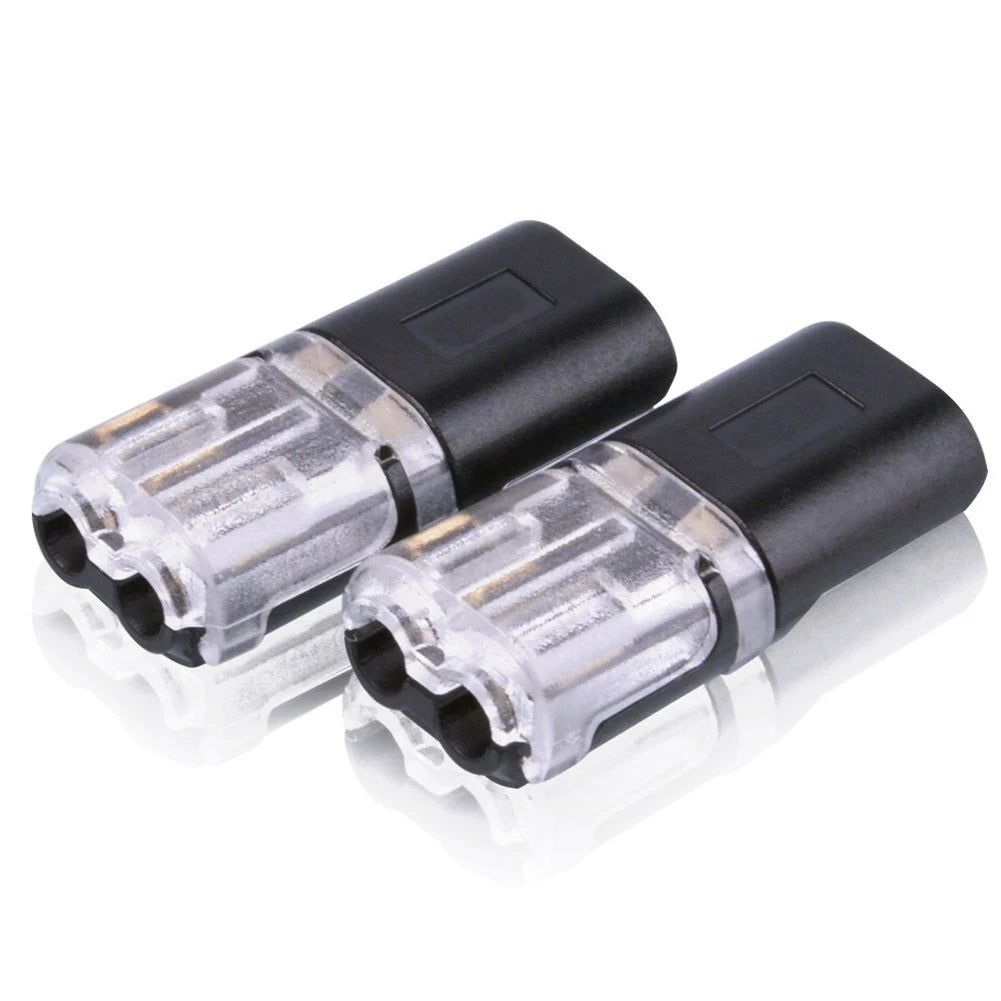 10 PCS 12V 2 Pin Cable Wire Connector Plug 300V 20A Black Waterproof Sealed For Electrical Car 22.1x9.7x6mm Electrical Equipment