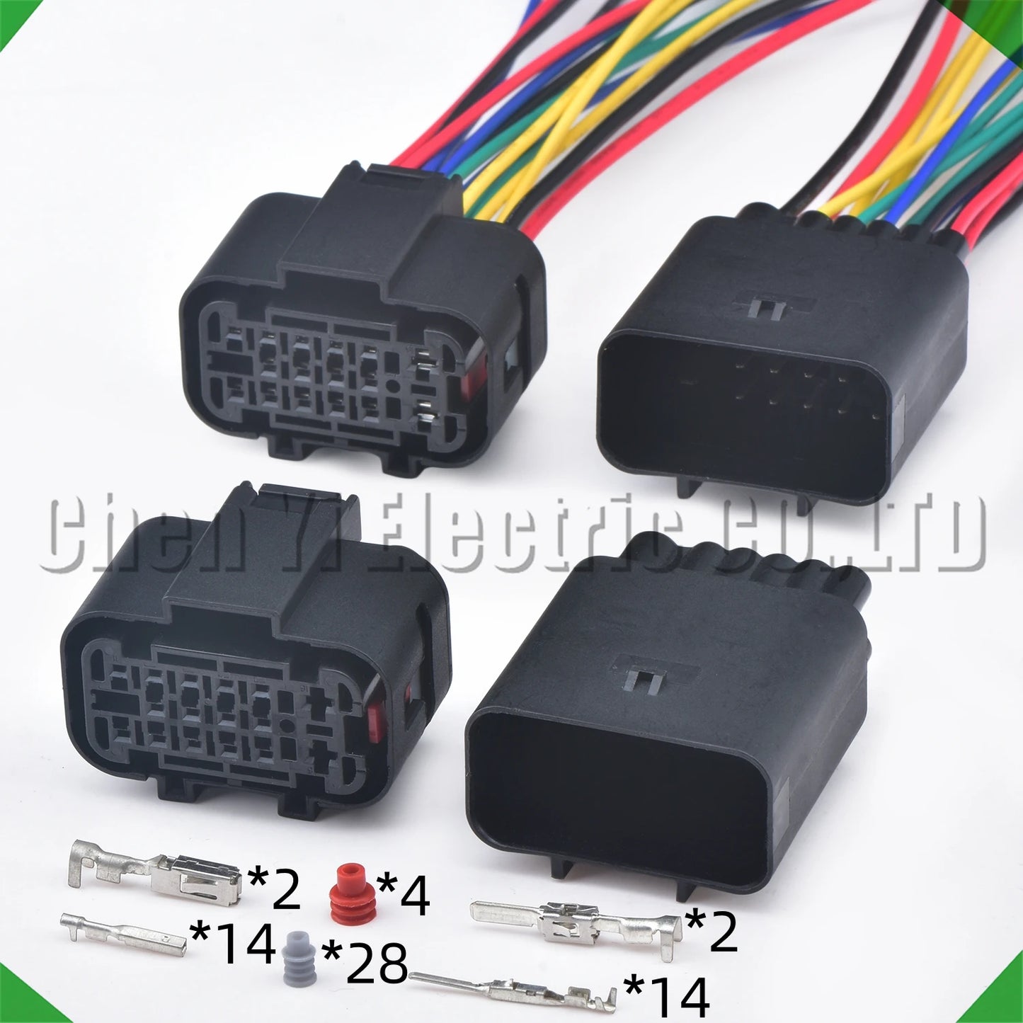 16 Pin Automotive Connector – Bumper Radar Sensor & Trailer Power Wire Harness Plug 2304884-1 / 2404880-1 / 2304887-1 / 2404884-1 / 521194A