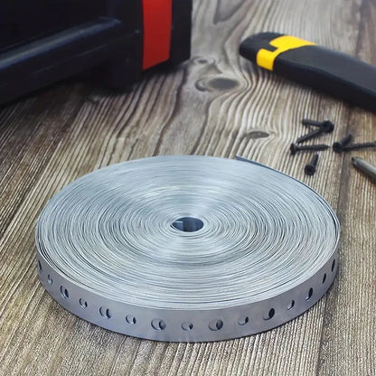15M Galvanized Steel Tape Pre-Punched Multi-Slot Metal Tape for Pipe Support and Sheet Metal Work Hoop Sign Board