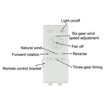 Ceiling Fan Light Control 6 Speed Fan Remote Bedroom Convenient Installment Multi-function Plastic PC Material