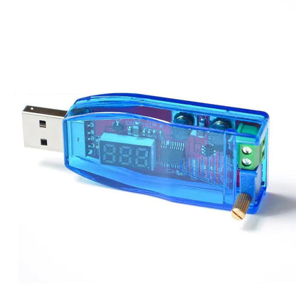 DC-DC USB Adjustable Step-Up/Step-Down Power Supply Voltage Regulator Module with Red Display