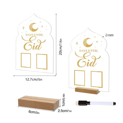 2026 Ramadan Countdown Calendar, Islamic Muslim Party Decor, Acrylic Eid Mubarak Ornament, Kareem Ramadan Decoration