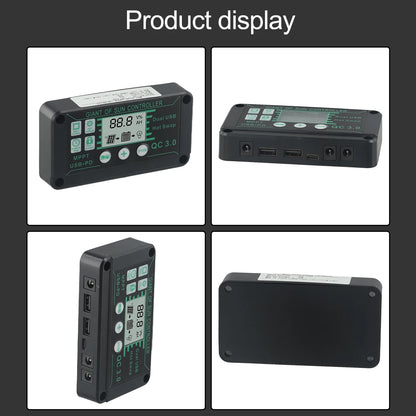 Digital Display Waterproof MPPT Solar Charge Controller Adjustable Current Options 10A 100A Efficient Energy Utilization