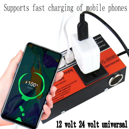 New Car Inverter Car Power Inverter 2000W  DC 12V/24V To DC 110V/220V Converter Trip 4 USB Overload Protection