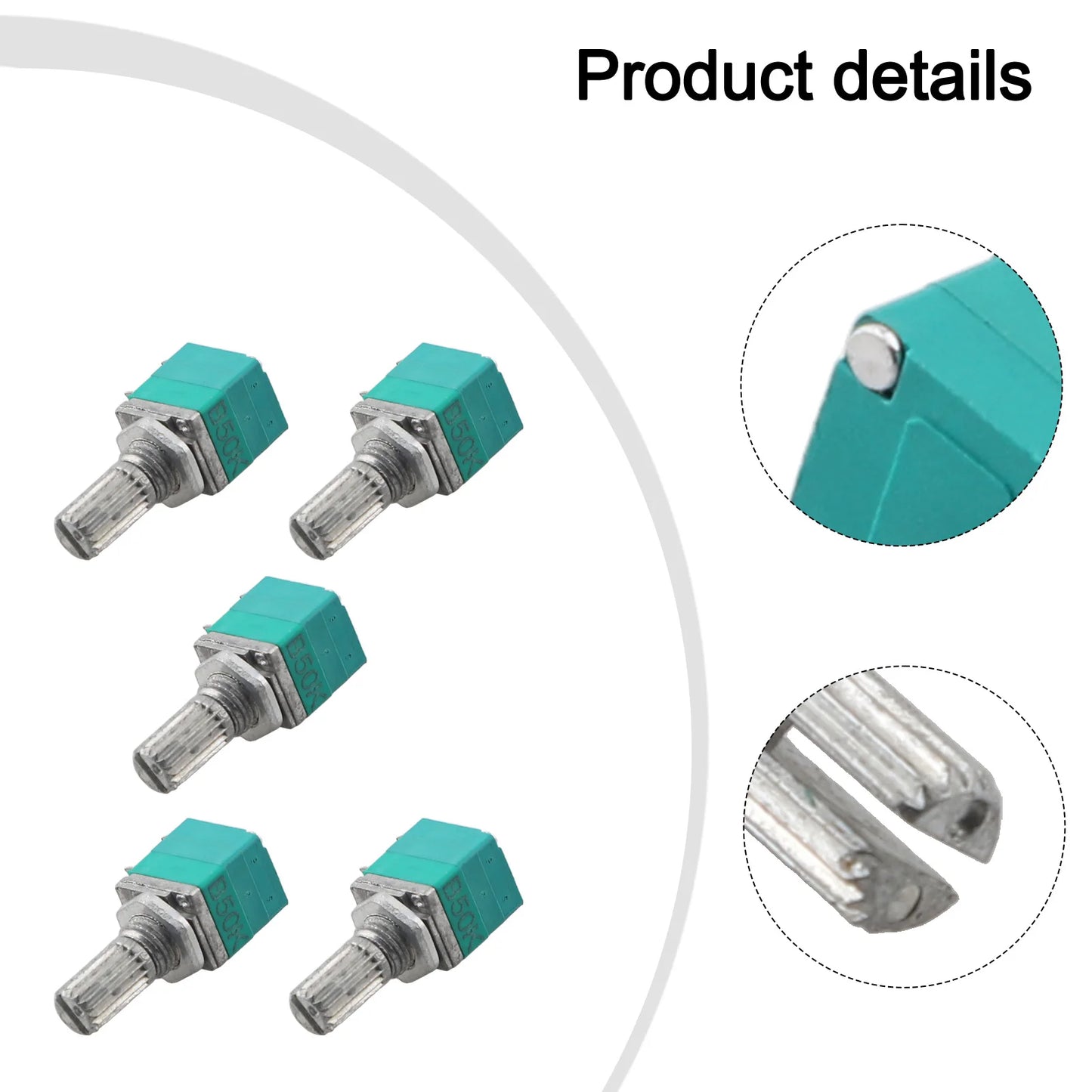 Audio Equipment 60*60*60 Mm Sealing Potentiometer Knurled Shaft Potentiometer Control Device Plastic Shell Single Linear Use