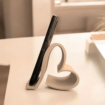 2026 Valentine Gift Heart Shape Phone Stand Red White Portable Home Accessory for Wife Girlfriend Present