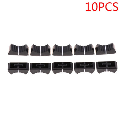 10PCS/set Fader Knob Cap Touch Sensitive Slider Ribbed Mixer Desk Switch Knob Cap