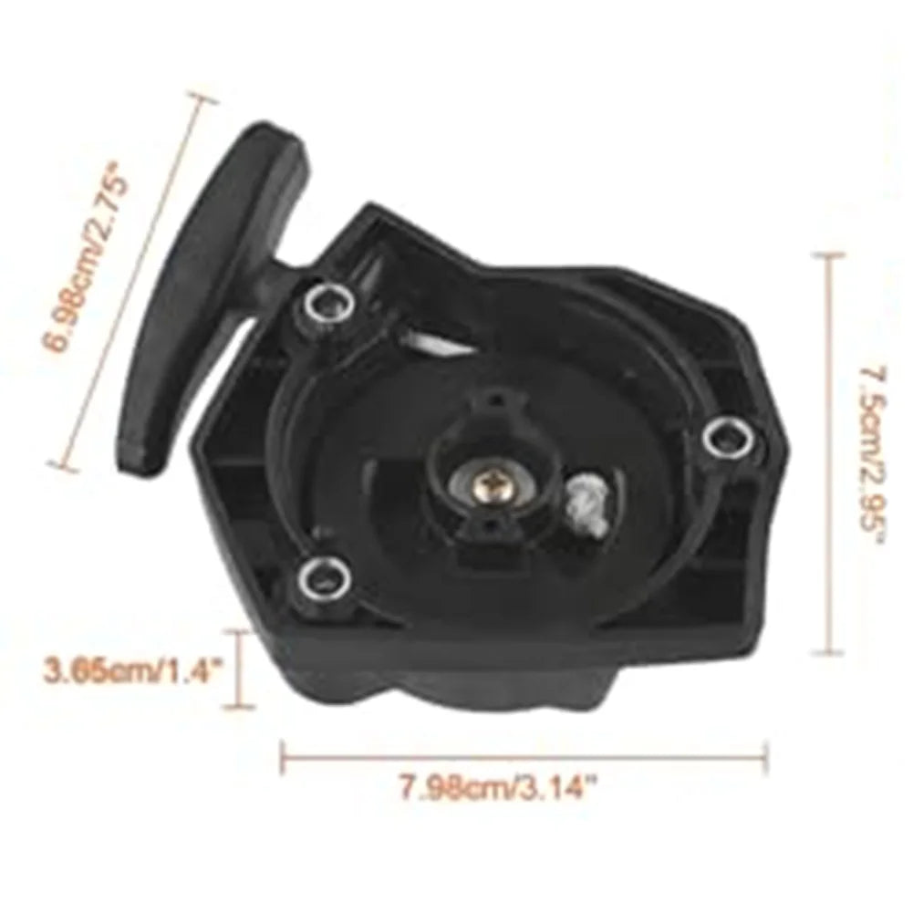 Landscaping Maintenance Black Recoil Starter Pull Start Assembly OE Part A051003310 ABS Handle Nylon Pull Rope