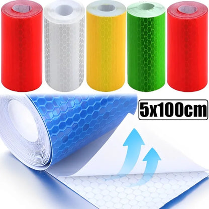 Car Reflective Tape Safety Warning Sticker – Anti-Collision Protective Strip Film for Auto & Moto