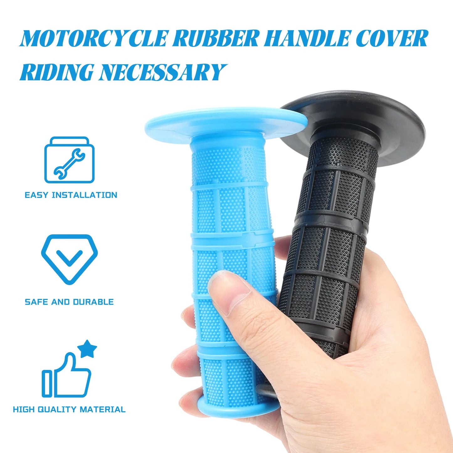 Universal Soft Silicone Motorcycle Handlebar Grips Anti Slip Gel Handle Bar Cover Dirt Bike Motocros Scooter Shock Absorb Sleeve