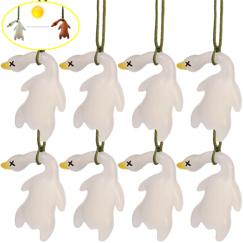 Color-Changing Duck Keychain Cartoon DIY Car Accessory