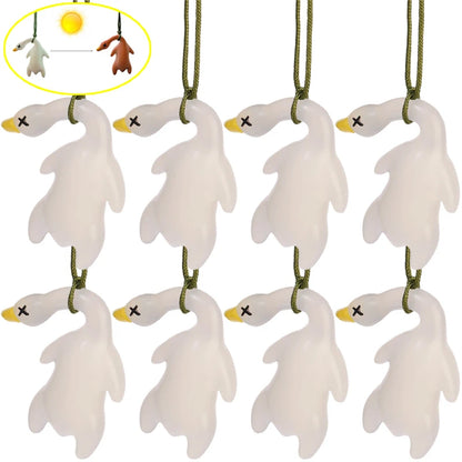 Color-Changing Duck Keychain Cartoon DIY Car Accessory