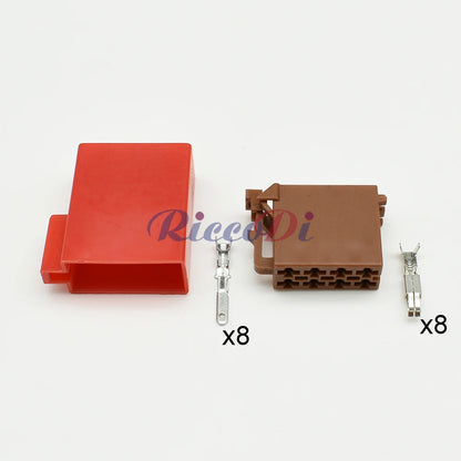 8-Pin TE Tyco ISO Radio Connector DJ7082-3.5 Male Female | Toyota Lexus 962189-1 / 962191-1 | CE PA66