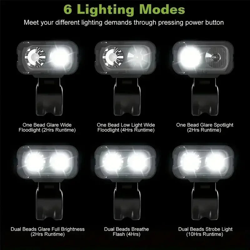 Rechargeable Bike Light Front Light Taillight Mini Night Safety Warning Lantern Bicycle Accessories for Night Outdoor Cycling